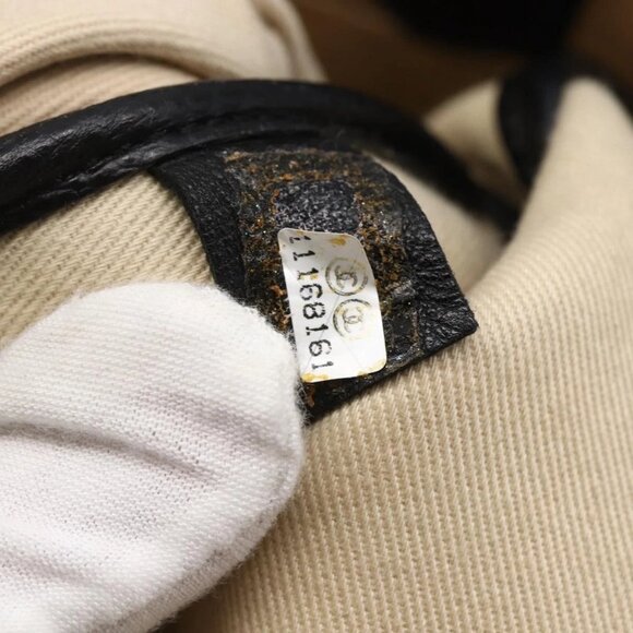 CHANEL Central Station Tote Bag PVC Canvas Black Silver CC Auth BA6549 - Picture 10 of 16